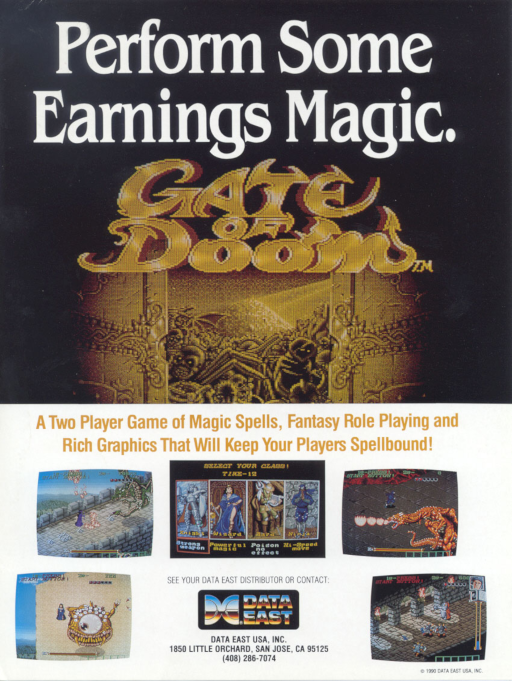 Gate of Doom (US revision 1) Arcade Game Cover
